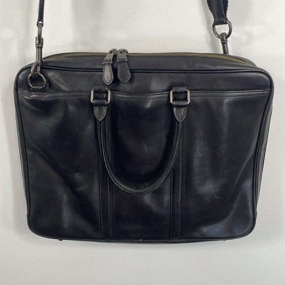 Coach Black Metropolitan Slim Messenger/Laptop Bag - Picture 1 of 16